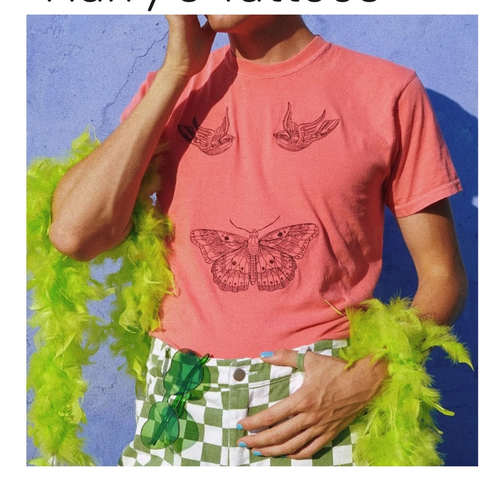 Harry Styles tattoos embroidered tee by Read Receipts